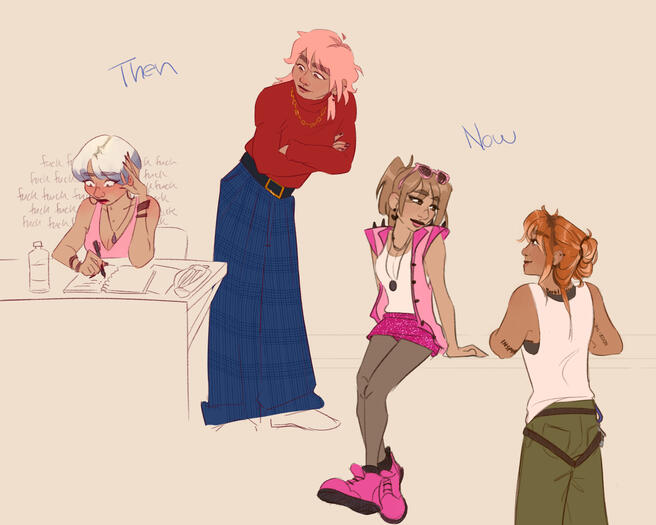Lesbian OCs then and now